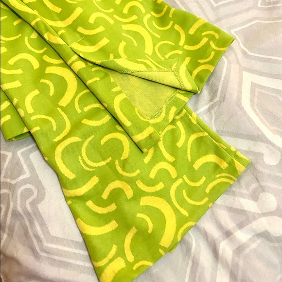 NWT Groovy Zara Flare Fitted Pants in groovy neon shades and pattern - Picture 6 of 7